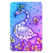 POLKA DOT FLAMINGO, FARBFARBIG ST. PATRICK'S DAY MAGNET (Vertikal)