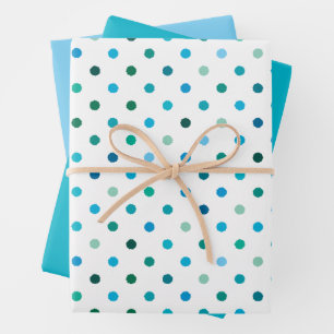 Polka Dot Flat Sheet Wrapping Paper Geschenkpapier Set