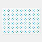 Polka Dot Flat Sheet Wrapping Paper Geschenkpapier Set (Vorderseite)