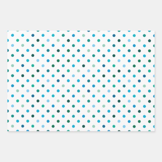 Polka Dot Flat Sheet Wrapping Paper Geschenkpapier Set (Vorderseite)