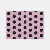 Polka Dot Fleece Blanket (rosa und schwarz) (Vorderseite (Horizontal))