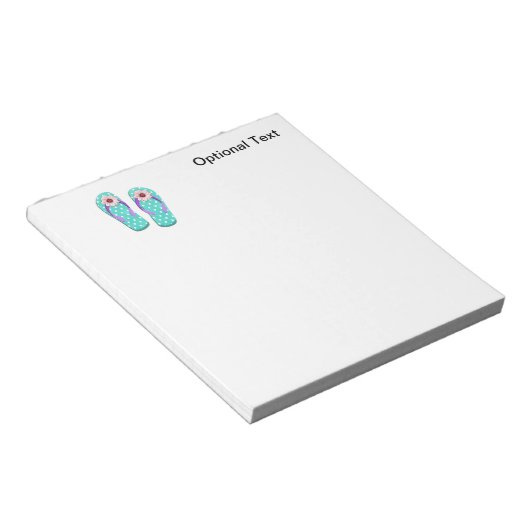 Polka Dot Flip Flops Notizblock (angewinkelt)