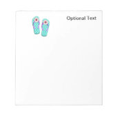 Polka Dot Flip Flops Notizblock (Vorderseite)