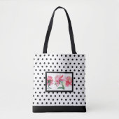 Polka dot floral Tasche (Vorderseite)