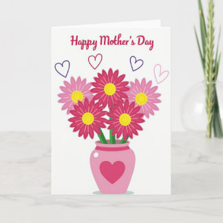 Polka Dot Flower Mom Card Karte