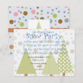 Polka-Dot Forest Einladung (Vorne/Hinten)