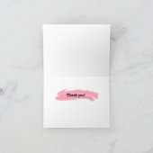 Polka Dot Foto Birthday Dankeskarte (Innenseite)