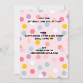 Polka Dot Foto Birthday Einladung (Rückseite)