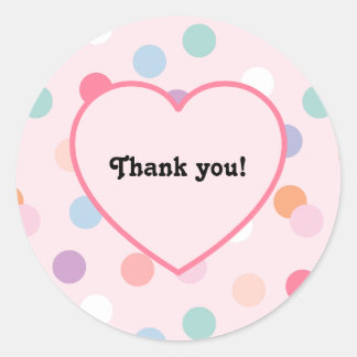 Polka Dot Foto Birthday Runder Aufkleber