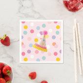 Polka Dot Foto Birthday Serviette (Beispiel)