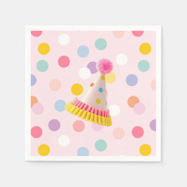 Polka Dot Foto Birthday Serviette