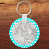 Polka Dot Foto Frame Schlüsselanhänger (Vorderseite)