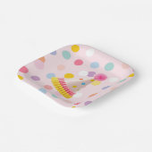 Polka Dot Foto Geburtstagsplatte Pappteller (Gewinkelt)