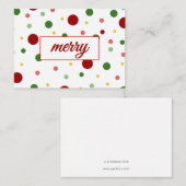Polka Dot Frohe Weihnachtskarte Mitteilungskarte (Vorne/Hinten)