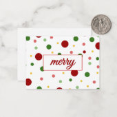 Polka Dot Frohe Weihnachtskarte Mitteilungskarte (Vorderseite/Rückseite Beispiel)