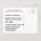 Polka Dot Fun neue Zuhause-Benachrichtigungen Ankündigungspostkarte (Rückseite)