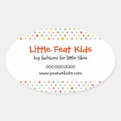 Polka Dot Fun Ovaler Aufkleber (Vorderseite)