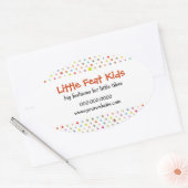 Polka Dot Fun Ovaler Aufkleber (Umschlag)