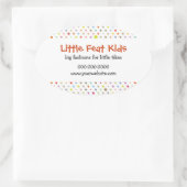 Polka Dot Fun Ovaler Aufkleber (Tasche)