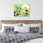 Polka Dot Garden Leinwanddruck (Insitu (Schlafzimmer))