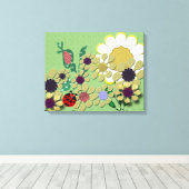 Polka Dot Garden Leinwanddruck (Insitu (Holzboden))