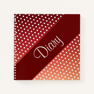Polka Dot Gemustertes Diary-Notebook Notizblock