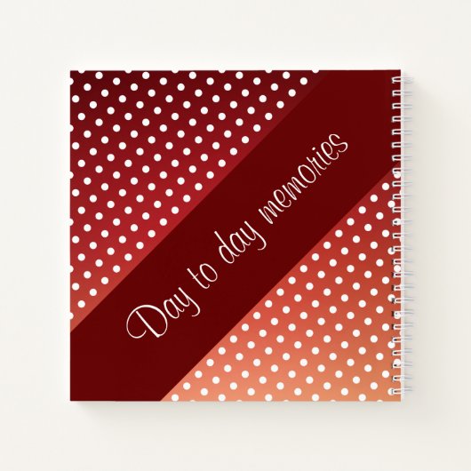 Polka Dot Gemustertes Diary-Notebook Notizblock (Rückseite)