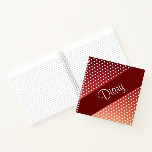 Polka Dot Gemustertes Diary-Notebook Notizblock (Innenseite)