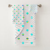 Polka Dot Geometric Badhandtuch Set (Insitu)