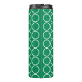 POLKA DOT Geometric Customric Monogram Green Thermosbecher (Rückseite)