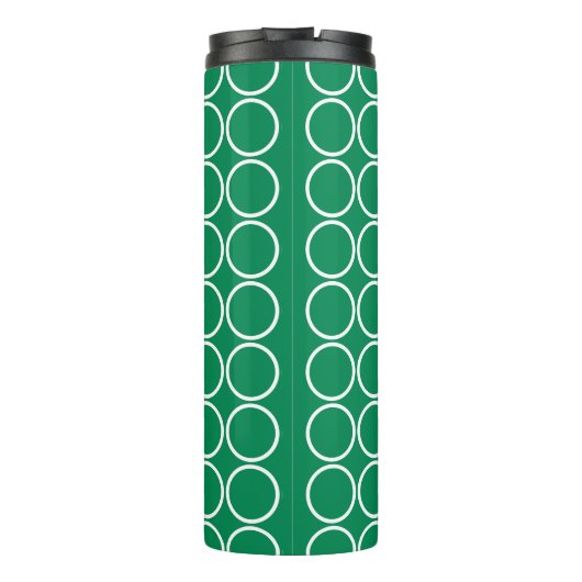 POLKA DOT Geometric Customric Monogram Green Thermosbecher (Rückseite)