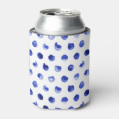Polka dot: geometrisch blauer Kobalt Dosenkühler (Kanne Vorderseite)