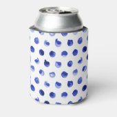 Polka dot: geometrisch blauer Kobalt Dosenkühler (Kanne Rückseite)