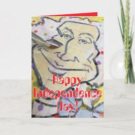 Polka Dot George Happy Independence Day Karte