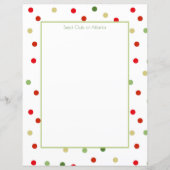 Polka Dot Gerahmt Stationery (Vorderseite)