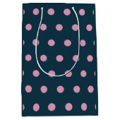 Polka Dot Geschenktasche (Mitternacht blau & weich Mittlere Geschenktüte (Vorderseite)