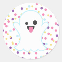 Polka Dot Ghost Emoji Stickers