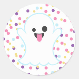 Polka Dot Ghost Emoji Stickers