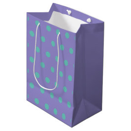 Polka Dot Gift Bag (Lavender & Aqua) Mittlere Geschenktüte