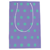 Polka Dot Gift Bag (Lavender & Aqua) Mittlere Geschenktüte (Vorderseite)