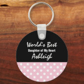Polka Dot Gift V04 ist das beste DAUGHTER der Welt Schlüsselanhänger (Vorderseite)