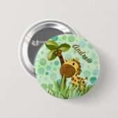 Polka Dot Giraffe Button (Vorne & Hinten)
