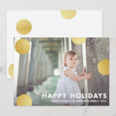 POLKA DOT GOLD | FERIENFOTOKARTE FEIERTAGSKARTE (Vorne/Hinten)