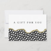 Polka Dot Gold Glitzer Geschenkgutschein (Vorderseite)
