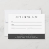 Polka Dot Gold Glitzer Geschenkgutschein (Rückseite)