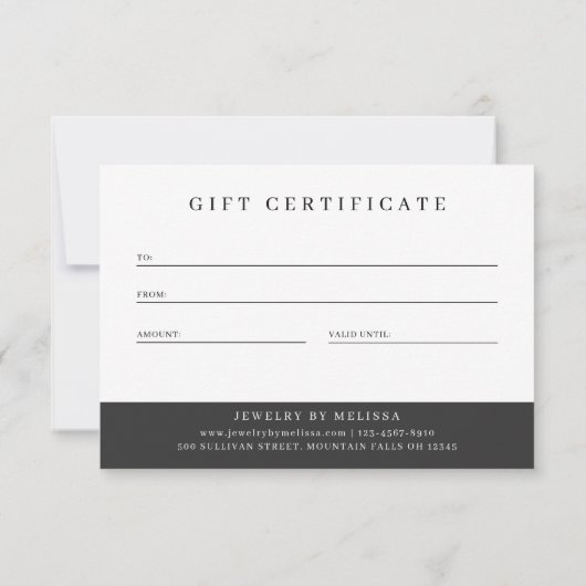 Polka Dot Gold Glitzer Geschenkgutschein (Rückseite)