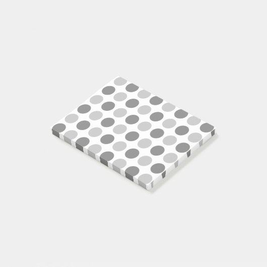 Polka Dot Grays Post-it Klebezettel (angewinkelt)