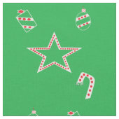 Polka Dot Green Christmas Fabrics Stoff (Nahaufnahme)