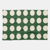 Polka Dot Green Ivory Color Polka Dot Geschirrtuch (Horizontal)