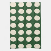 Polka Dot Green Ivory Color Polka Dot Geschirrtuch (Vertikal)
